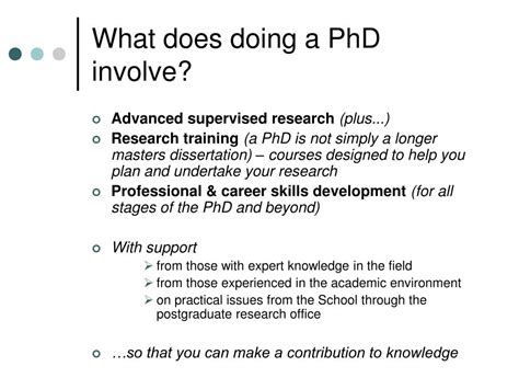 what does doing a phd involve