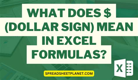 what does dollar sign mean in excel function