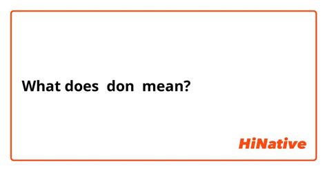 what does don mean in spanish and italian