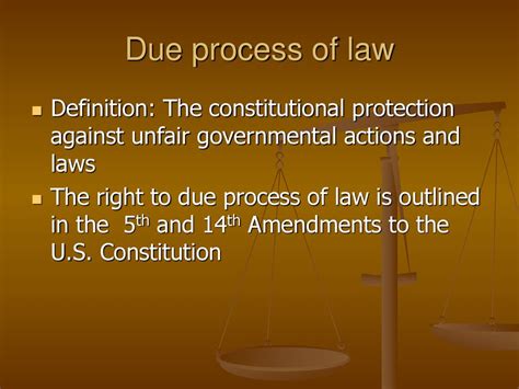 what does due process of law mean in civics