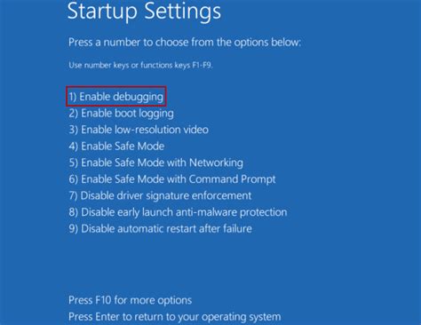 what does enable debugging mode do