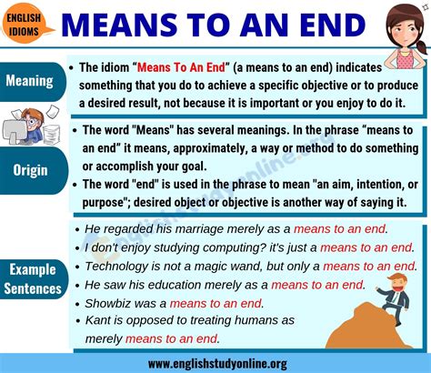 what does end mean in english
