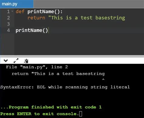 what does eol mean in python