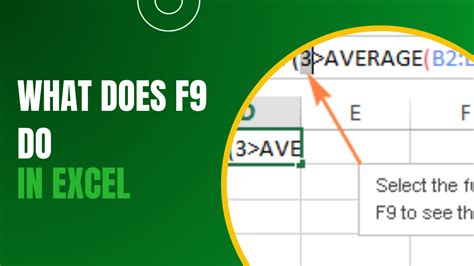 what does f9 in excel do