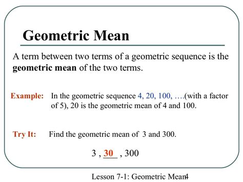 what does geometric mean in math