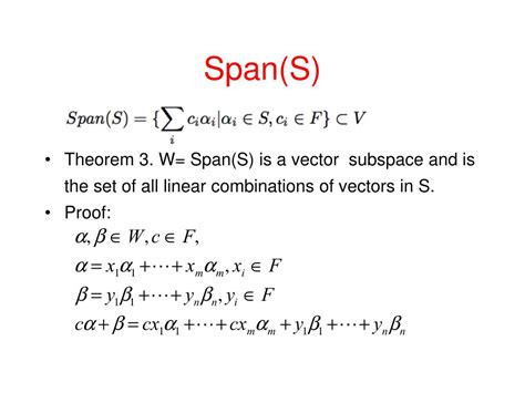 what does it mean for a vector to span