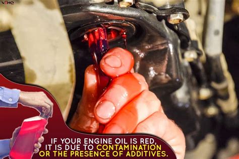 what does it mean if engine oil is red