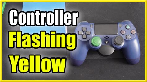what does it mean if your ps4.controller is flashing yellow