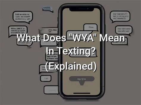 what does it mean in text wya