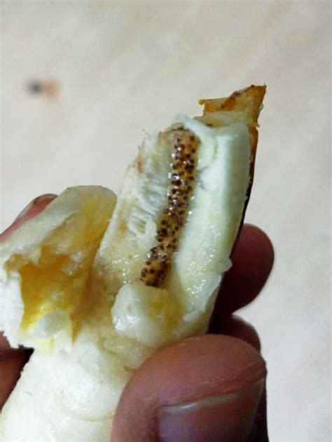 what does it mean when a banana is black in the middle