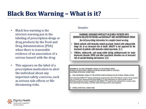 what does it mean when a medication has a black box warning