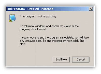 what does it mean when a program is not responding