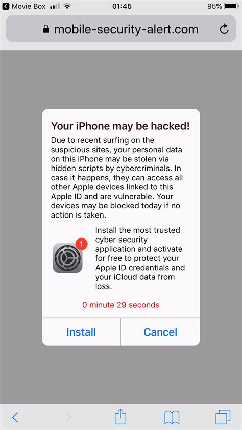 what does it mean when i get a security alert on my iphone