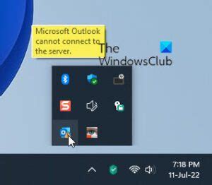 what does it mean when microsoft outlook cannot connect to server