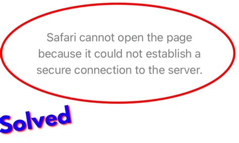 what does it mean when safari cannot connect to server