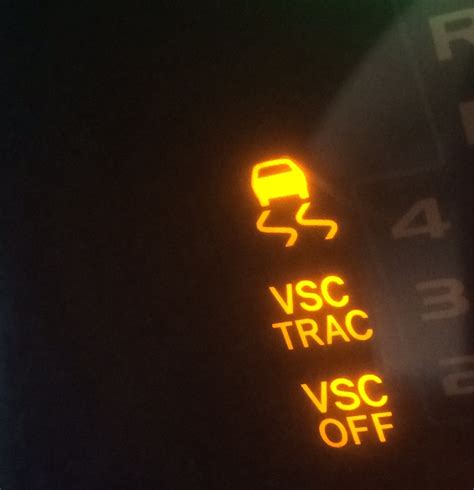what does it mean when the vsc trac light comes on