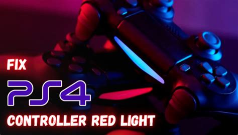 what does it mean when your ps4 controller light is red