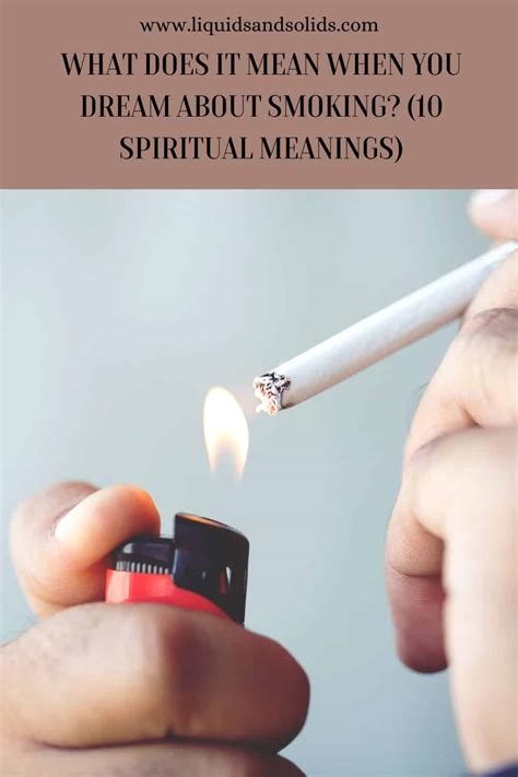 what does it mean when your smoking in a dream