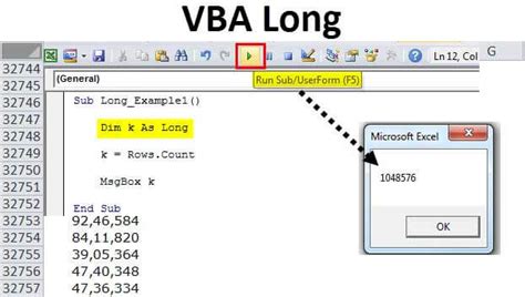 what does long mean in vba