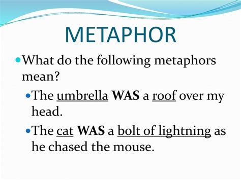 what does metaphor mean in figurative language