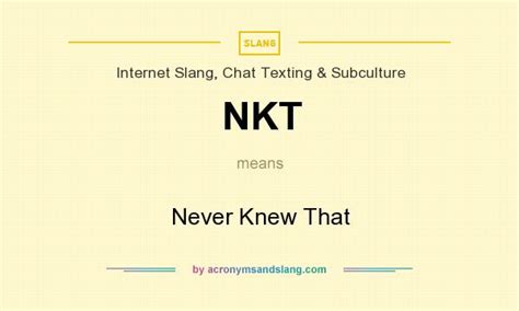 what does nkt mean in texting from a boy