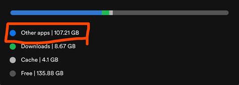 what does other apps mean in spotify storage
