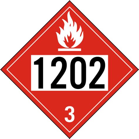 what does placard 1202 mean