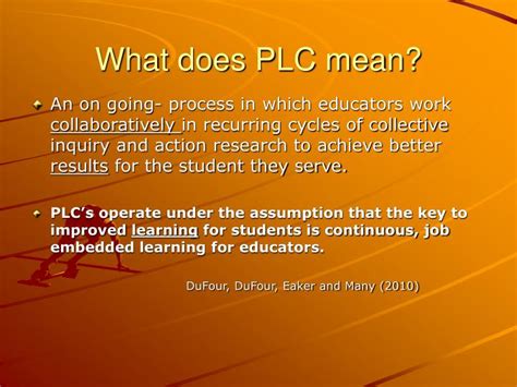 what does plc mean in high school