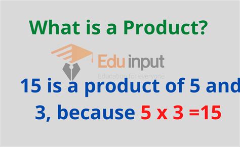 what does product mean in math example