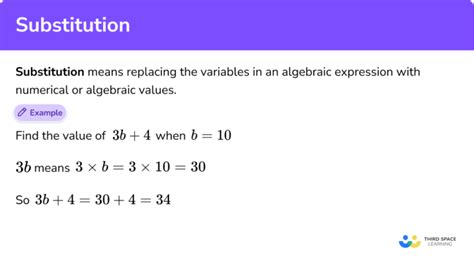 what does substitution method mean in math