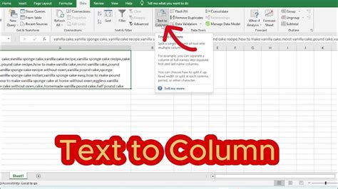 what does text to columns do in excel