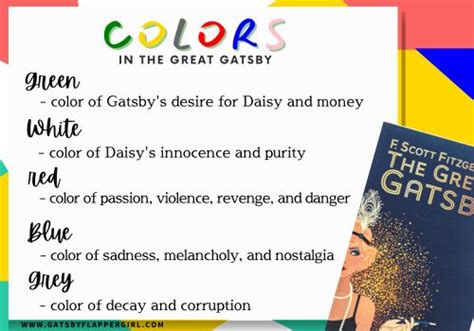 what does the colors in the great gatsby symbolize