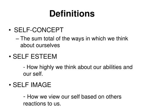 what does the concept presentation of self mean