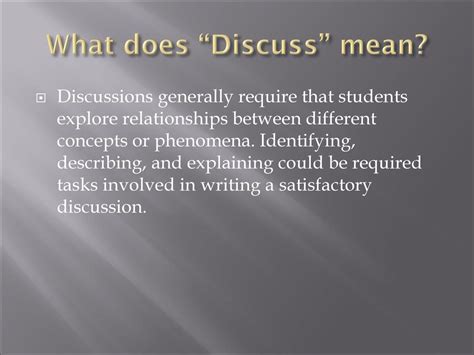 what does the discuss mean