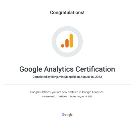 what does the google analytics certification teach you