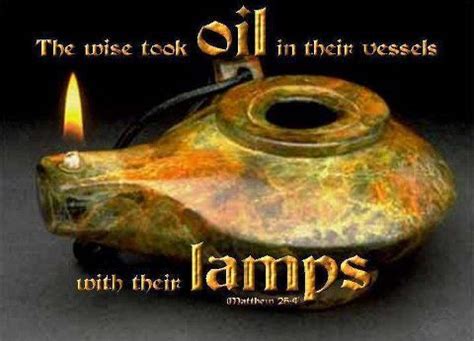 what does the oil in the lamp symbolize in matthew 25