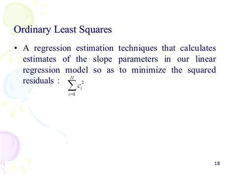 what does the ordinary least squares regression technique minimize