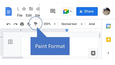 what does the paint format do on google docs
