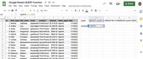 what does the query function do in google sheets