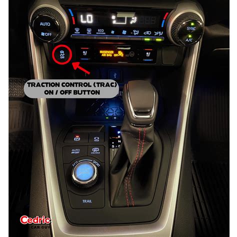 what does the trac off button look like