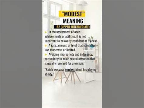 what does the word modest mean brainstorm and list