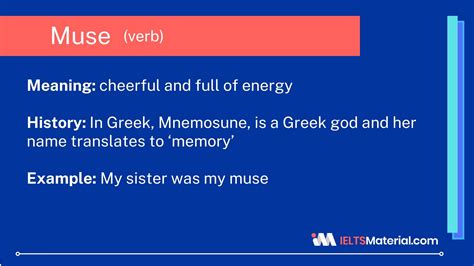 what does the word muse mean in a sentence