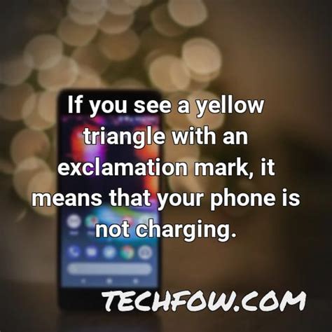 what does triangle with exclamation point mean on android phone