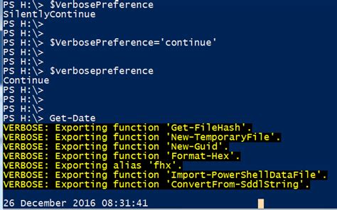 what does verbose mean powershell