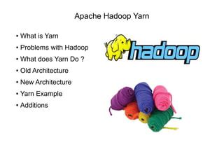 what does yarn do in hadoop