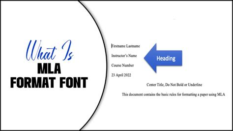 what font is mla format title