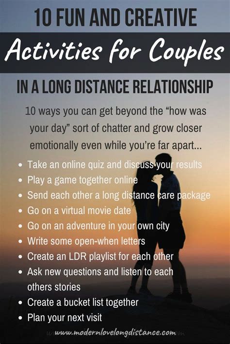 what fun things to do in a long distance relationship