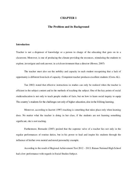 what goes in chapter 1 of a dissertation