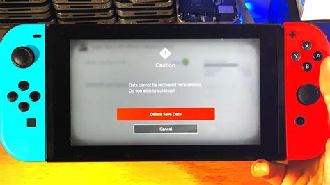 what happens if you delete save data on switch