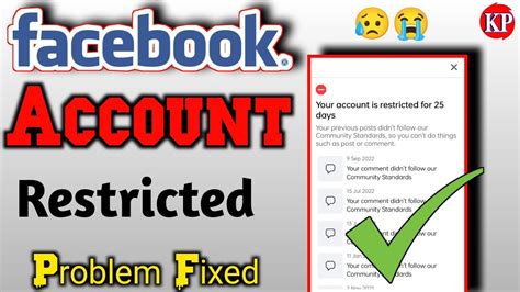 what happens if your fb account is restricted